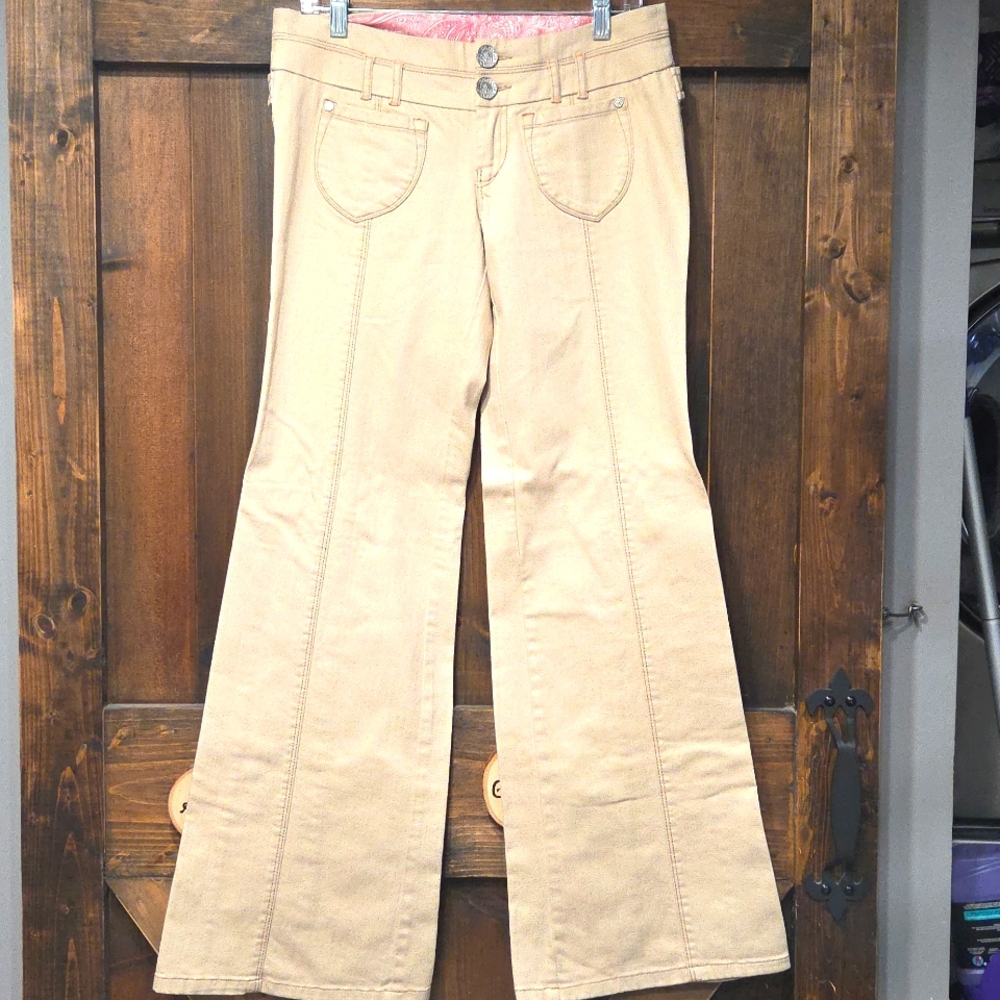 Anthropologie Bica Chela Wide Leg Denim Trousers 29/30
